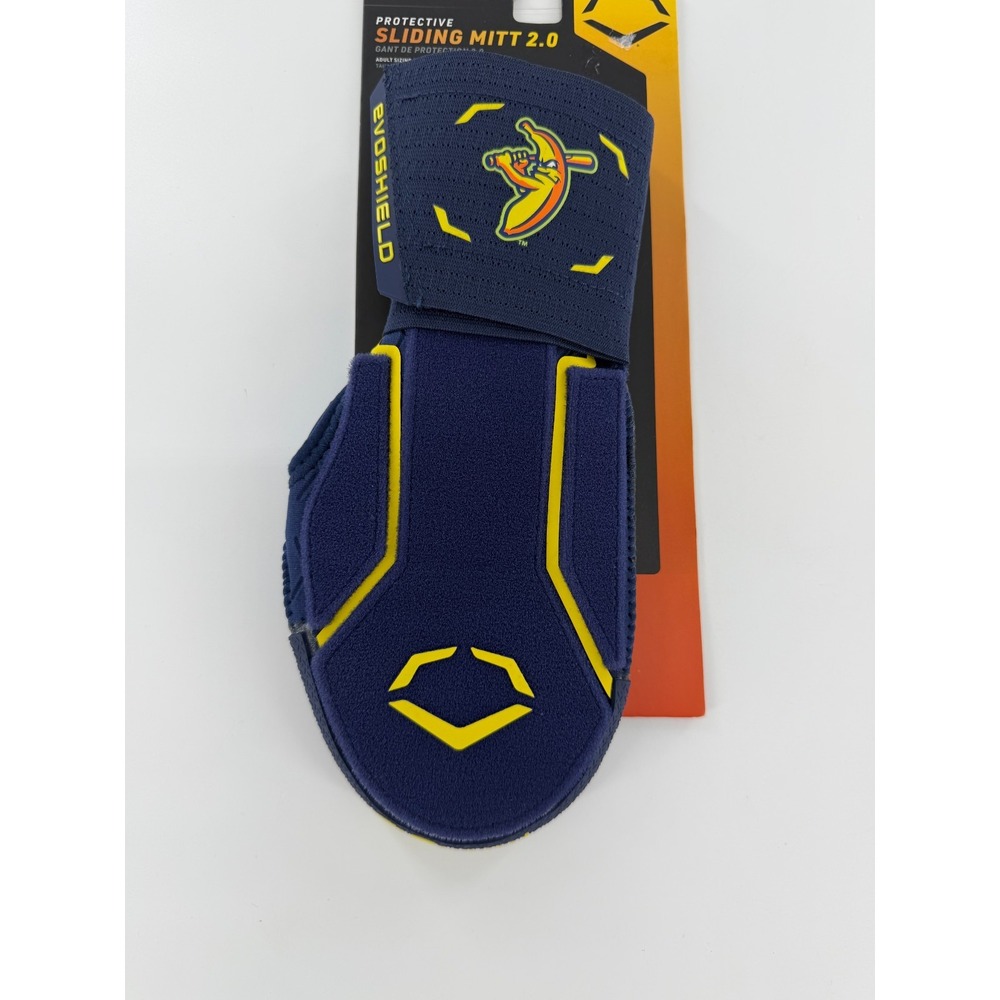 EvoShield Savannah Bananas 2.0 Sliding Mitt Adult Baseball Softball Navy Yellow